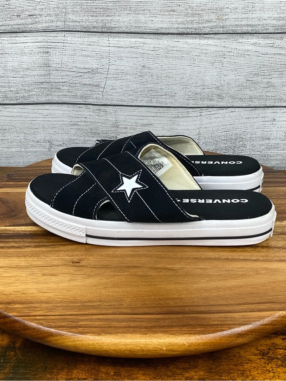Converse One Star Sandal Slip On Black White 564143C Women’s Shoe Size 9.5